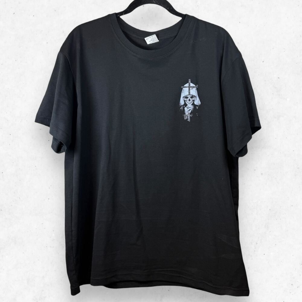 Gothic Skull Nun Cross Graphic Tee Black 2XL Heavy Cotton NWOT Unbranded